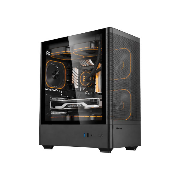 VALUE-TOP NUBIA 21F3 MICRO ATX GAMING CASE WITH 5 x ARGB FAN